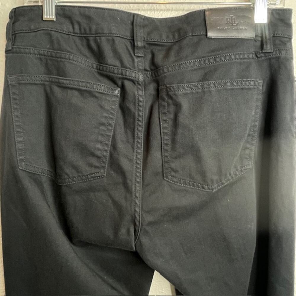 Lauren Ralph Lauren Black Straight Leg Jeans Size 10 Mid Rise - Picture 7 of 11